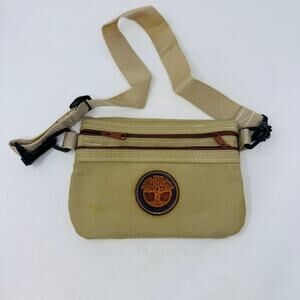 Tanners Creek Canvas Tan Zipper Pouch Crossbody Bag Neutral Casual